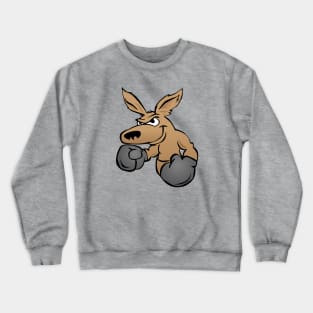 Boxing Kangaroo Cartoon Crewneck Sweatshirt